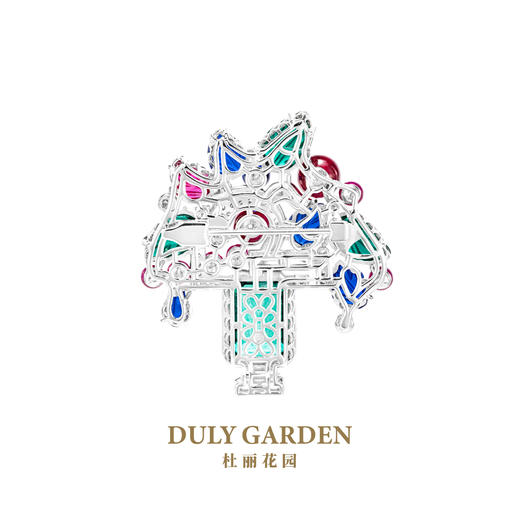 DULY杜丽花园 水果锦囊蓝绿色胸针 商品图2