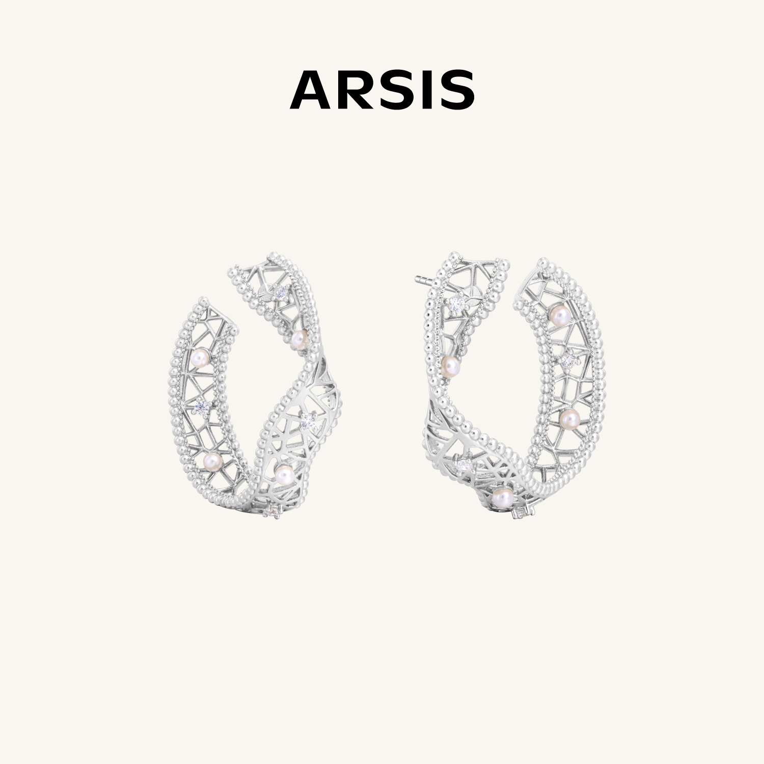 ARSIS｜纯真年代系列 复古飘带耳钉