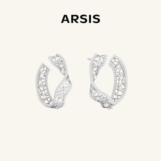 ARSIS｜纯真年代系列 复古飘带耳钉 商品图1