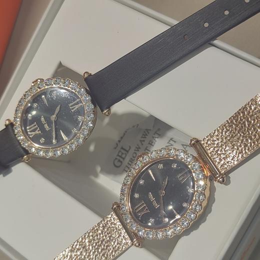 follifollie椭圆水晶镶嵌表盘女士优雅质感表盘尺寸23mm 商品图0