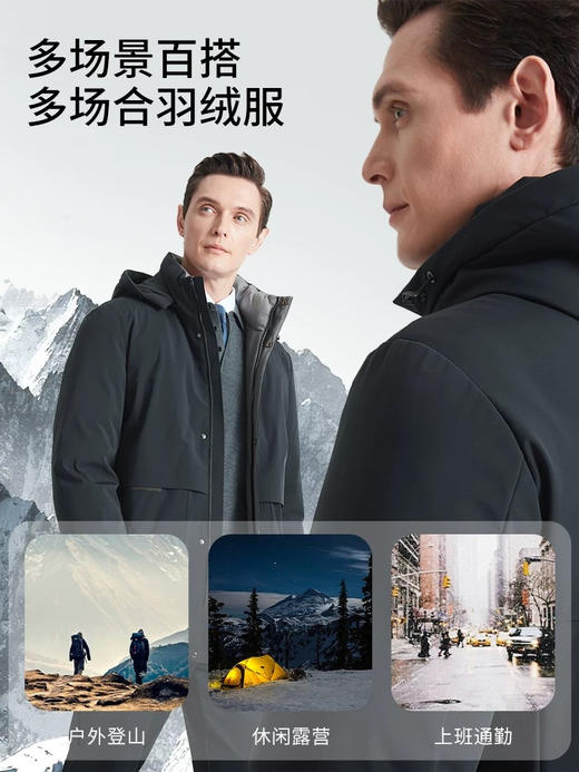 男士福利三合一可拆卸90白鹅绒商务通勤精品鹅绒服 商品图2