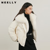 NEELLY纳俪商场同款冬新款狐狸毛领宽松羽绒服女90白鸭绒短款外套N25124L04618 商品缩略图0
