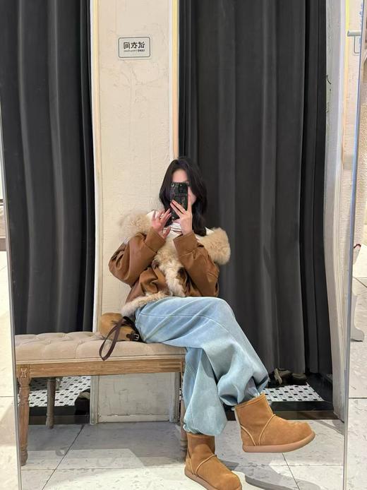 【门店同款】ENJOY冬季“游牧漫寻”焦糖拿铁皮草外套 168996008 商品图1