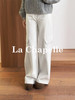 专柜实拍【宝藏酷型！】拉夏贝尔/La Chapelle磨毛保暖舒适~高腰厚款宽松直筒休闲牛仔工装裤 商品缩略图3