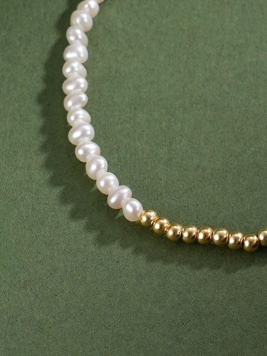 子佩集【珠映欢颜】银S925珍珠惜王妃手链【SGB0510003】2*3.5mm珠镀金2601 商品图6