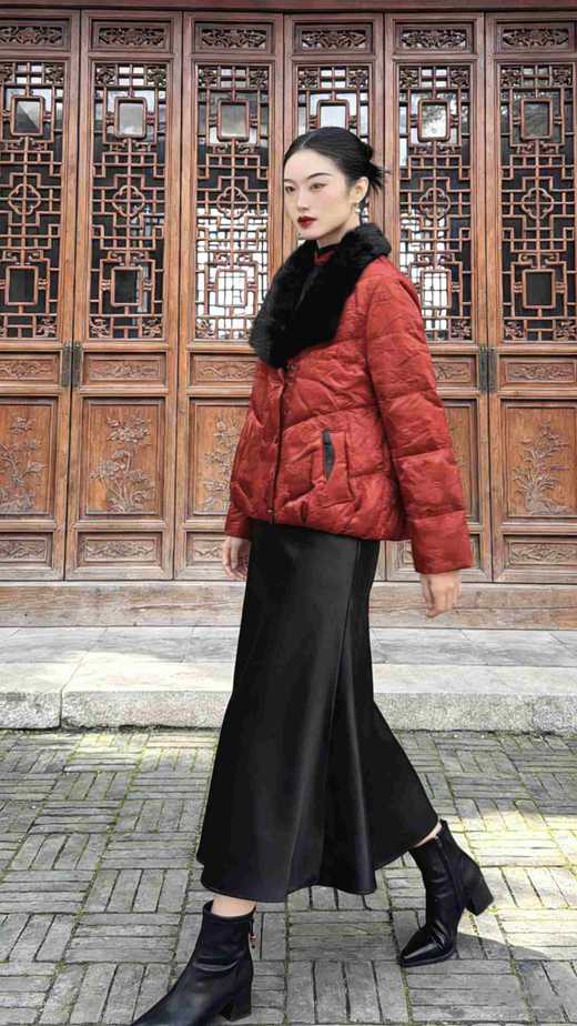 543369皮毛一体鹅绒服 商品图1