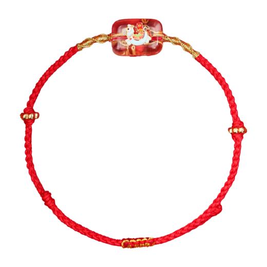 【宫里上新】马上有钱·925银珐琅彩白水晶红绳 商品图3