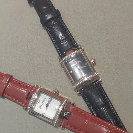 follifollie经典方形手表意大利进口牛皮表带表盘尺寸18mm 商品图0
