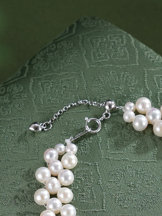 子佩集【月魄珠华】银S925珍珠惜王妃手链【SPB1950001】5mm珠三排珠2601 商品图6