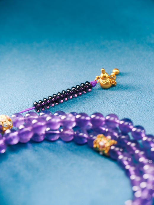 迷罗元和堂 紫水晶多圈带计数器 珠径0.7-0.8 带穗【器悟雅玩】 商品图4