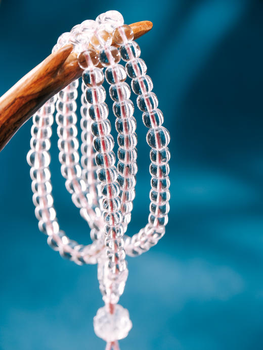 白水晶108颗素串 鼓珠 珠径0.8【器悟雅玩】 商品图1