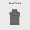 ROMI STUDIO“优雅格调”100%羊毛粗针高领绒感无袖毛衫 RWDSST1628 商品缩略图1