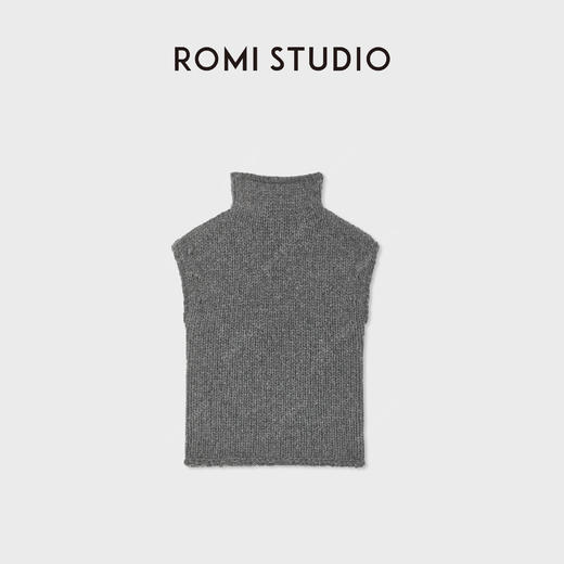 ROMI STUDIO“优雅格调”100%羊毛粗针高领绒感无袖毛衫 RWDSST1628 商品图1
