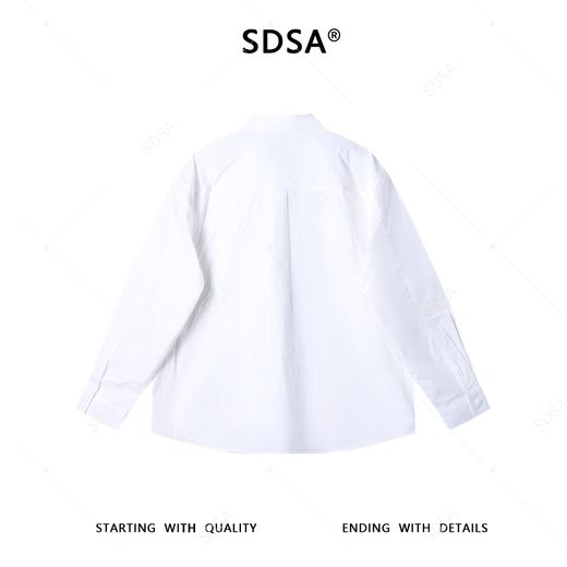 265010SDSA男士秋冬新款痞帅男装韩版简约纯色翻领长袖衬衣宽松百搭衬衣 商品图5