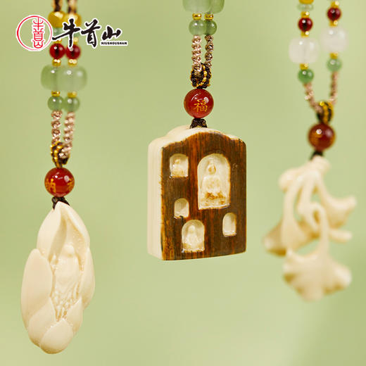 牛首山文创非遗猛犸牙雕系列大吊坠收藏送客户礼盒南京纪念品礼物 商品图0