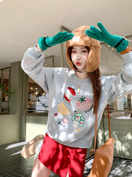 <曾小咸推荐>现货秒杀 ！微信超特价！韩系刺绣加绒卫衣 日常199.99 立减110 秒杀89.99！！ 商品图6