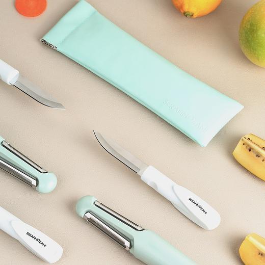一刀多用 可切可 | 意大利尚尼帕尔玛削皮器三合一多功能削皮器，含便携包装（浅衫绿） 商品图10