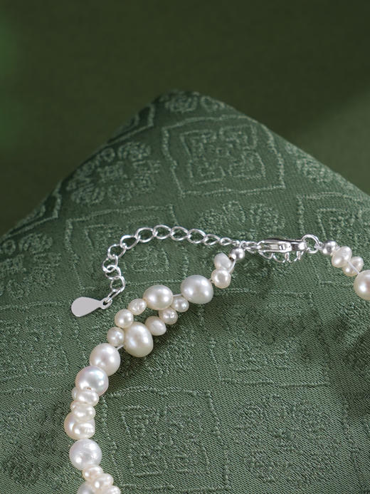 子佩集【璇玑素魄】银S925珍珠惜王妃手链【SPB0930001】4.5mm大珠双层交织2601 商品图6