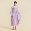 【林栖设计小店】手工绣花|桑蚕丝捏褶钉珠淡紫仙气2026春新款真丝连衣裙1961199 商品缩略图6