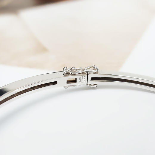 【天然正品】AU750收藏级白金镶钻镶天然微油木佐绿1.06克拉祖母绿手镯101125AH30 商品图5