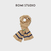 ROMI STUDIO"冬日和煦"羊绒羊毛混纺撞色条纹围巾围脖 RWDSPT1616 商品缩略图0
