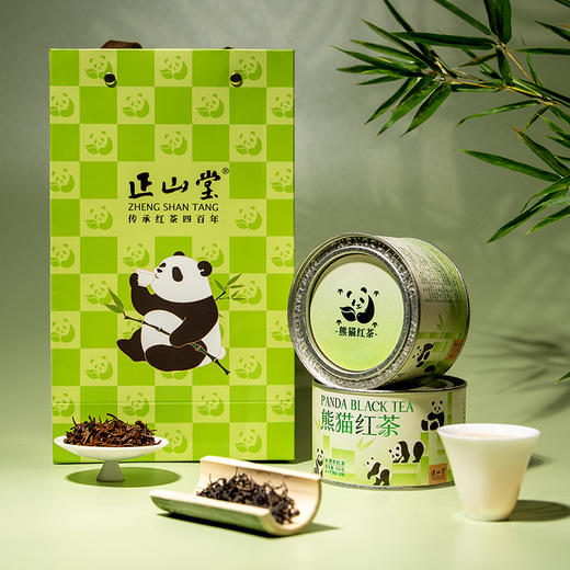 正山堂广元红 熊猫红茶骏眉中国四川特级红茶茶叶正宗罐装50g 商品图4