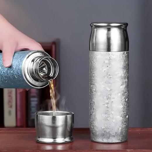 任2个减10【内外纯钛 轻盈随行】钛金属纯钛保温杯440ml高奢套装精美礼盒 含磁吸杯盖+滤网 商品图2