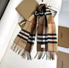 秋冬特惠💰240 上新！巴宝莉围巾《格纹拼色围巾 》驼色拼焦糖色 商品缩略图5