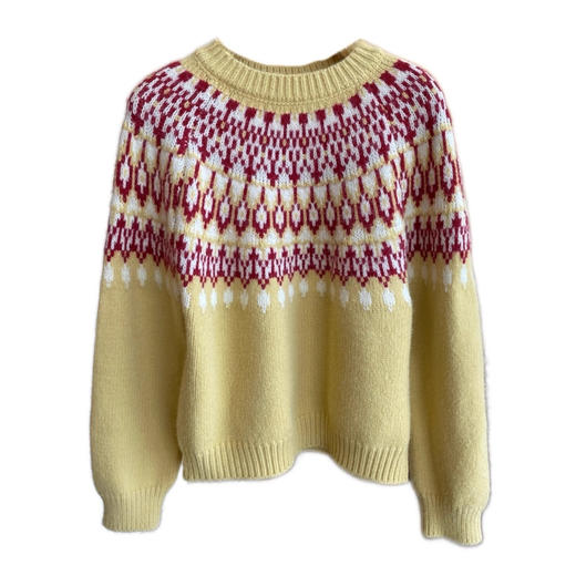 氛围感！ 慵懒时髦费尔岛圆领毛衣女针织衫秋冬季2026新款! 商品图4