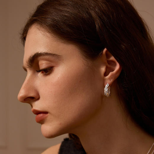 ARSIS｜纯真年代系列 复古交织飘带耳环 商品图6