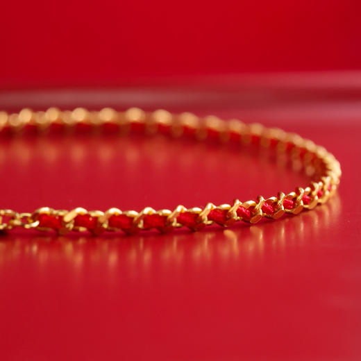 【宫里上新】盛世传祥·马上有福白水晶红绳手链 商品图2