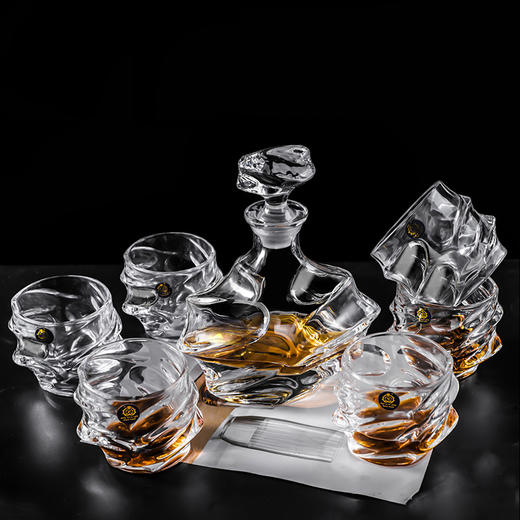 【欧式酒杯套装】加厚水晶玻璃密封酒樽 家用酒壶洋酒杯威士忌酒杯套装  商品图3