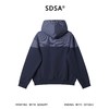 36002SDSA秋冬新款痞帅男装美式拼接撞色印花字母拉链连帽卫衣开衫百搭 商品缩略图5