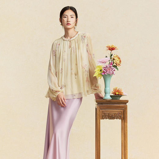 【林栖设计小店】紫烟鎏光|醋酸双面缎鱼尾垂感轻奢优雅2026春新款半身裙1961141 商品图5