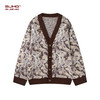 BJHG不计后果情侣开衫毛衣男款冬季2025新迷彩提花撞色上衣外套女 商品缩略图1