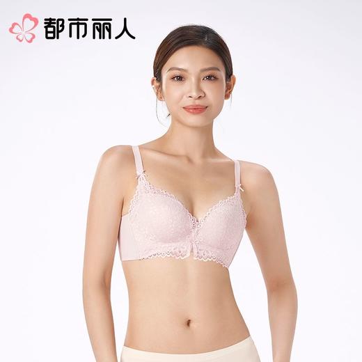 都市丽人内衣ABC杯中厚文胸蕾丝内衣3/4杯内衣三排四扣树脂胶圈LBC8C6 商品图1
