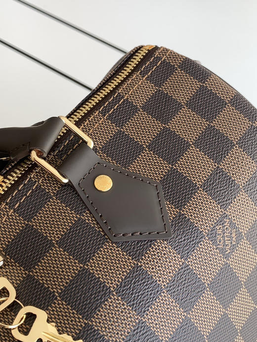 秋冬特惠💰1270 渠道级LV【全钢五金 MB163c01变码芯片】te级LV 全套包装 M40590咖啡格 本款Speedy 系列手袋 商品图5