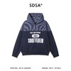 36002SDSA秋冬新款痞帅男装美式拼接撞色印花字母拉链连帽卫衣开衫百搭 商品缩略图1