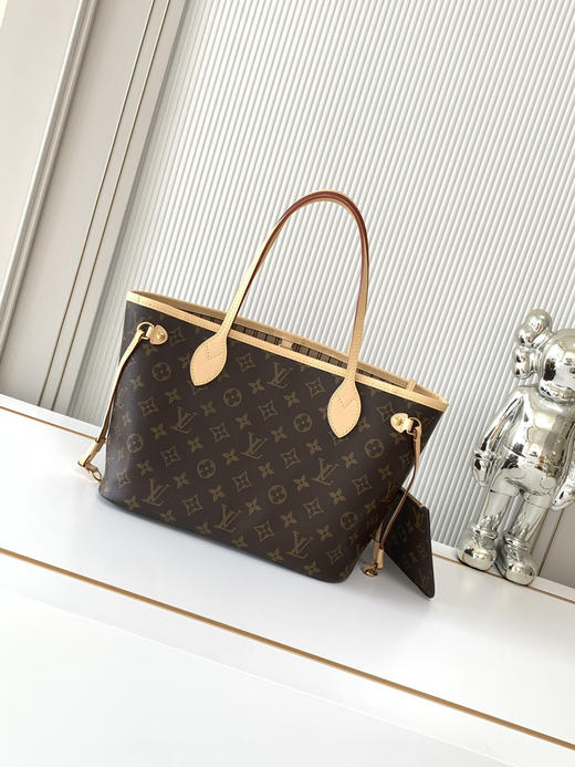秋冬特惠💰1190 渠道级LV【全钢五金 MB163c01变码芯片】te级LV 全套包装 M46979老花杏内里 NEVERFULL 小号手袋 Neverfull 小号手提包 商品图2