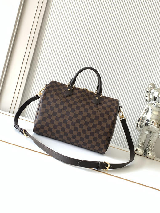 秋冬特惠💰1270 渠道级LV【全钢五金 MB163c01变码芯片】te级LV 全套包装 M40590咖啡格 本款Speedy 系列手袋 商品图2