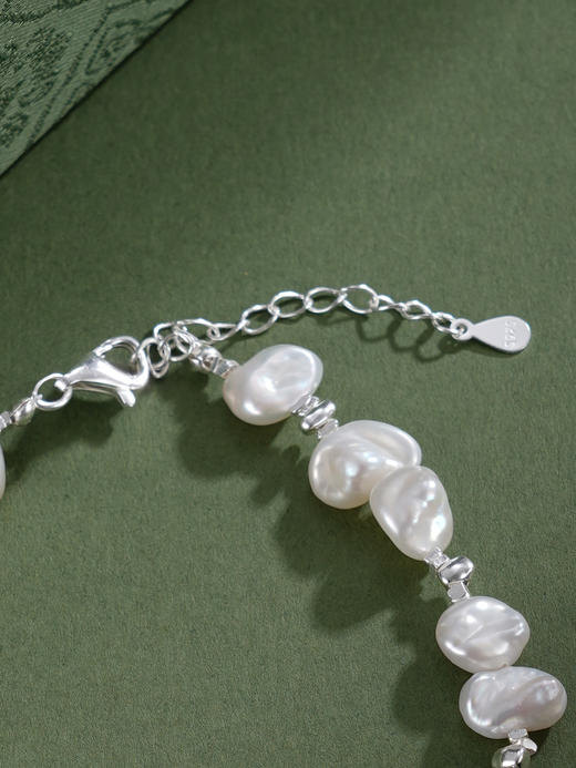 子佩集【霜影缪斯】银S925珍珠惜王妃手链【SPB0530003】5-7.5mm珠巴洛克2601 商品图6