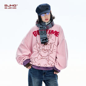 BJHG不计后果猫和老鼠摇粒绒圆领卫衣男款春季美式情侣宽松上衣女