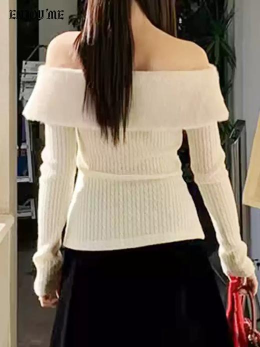 【门店同款】ENJOY冬季“相聚时刻”毛毛翻领系带上衣 168897368 商品图3