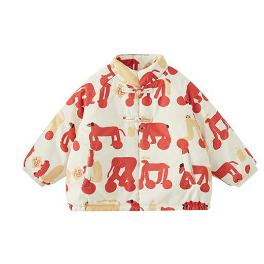 【🧨鸿运当头69.9/件】新年红拜年服儿童夹棉外套男女童冬季保暖棉服聚 商品图1