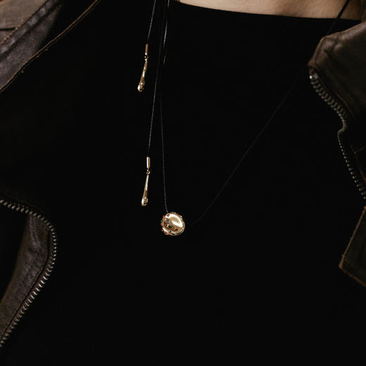 【LAGOMIST】早餐系列 | 金/银砂糖贝果毛衣链 商品图5