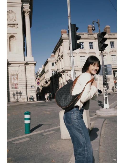 赛琳 HELOISE标志印花牛皮革手袋 腋下包 hobo 大/小号（LZ） 商品图1