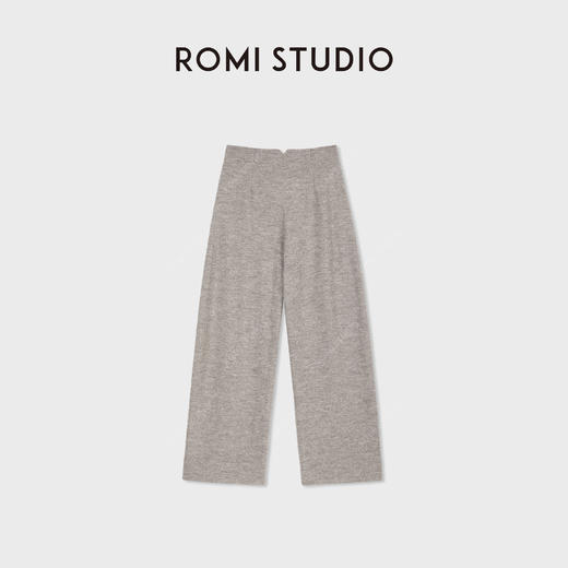 ROMI STUDIO“简约利落”100%羊毛舒适阔腿高腰毛呢长裤RWCAXU6878 商品图1