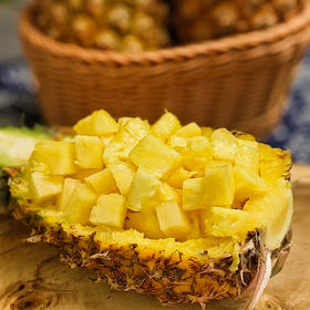 海南【风化石地金钻凤梨】自然树上熟 汁水香甜 风味更浓郁 果肉细腻 口感绵密！