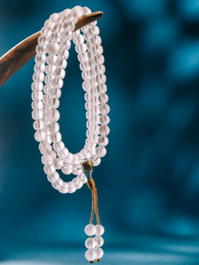 迷罗元和堂 白水晶108颗多圈手持念珠 磨砂款 珠径0.8 【器悟雅玩】
