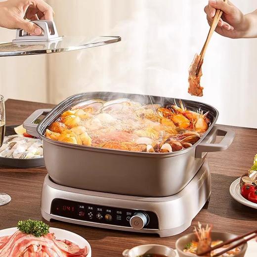 美的电火锅飞快沸腾火锅专用锅电煮锅分体多功能锅6.5L电热锅料 商品图0
